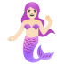 🧜🏻‍♀️ mermaid: light skin tone display on Google